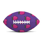 Purple Strawberry Pattern Print Rugby Ball