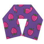 Purple Strawberry Pattern Print Scarf