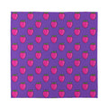 Purple Strawberry Pattern Print Silk Bandana