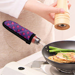 Purple Strawberry Pattern Print Skillet Handle Cover