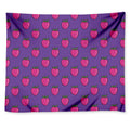 Purple Strawberry Pattern Print Tapestry