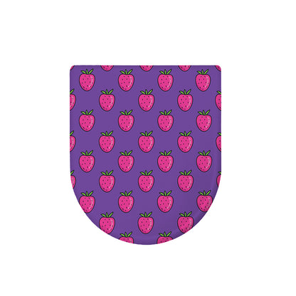 Purple Strawberry Pattern Print Toilet Lid Cover