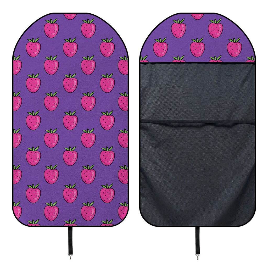 Purple Strawberry Pattern Print Waterproof Car Seat Cover