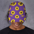 Purple Sunflower Pattern Print Baseball Cap