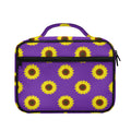 Purple Sunflower Pattern Print Briefcase Bible Bag