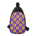 Purple Sunflower Pattern Print Sling Bag