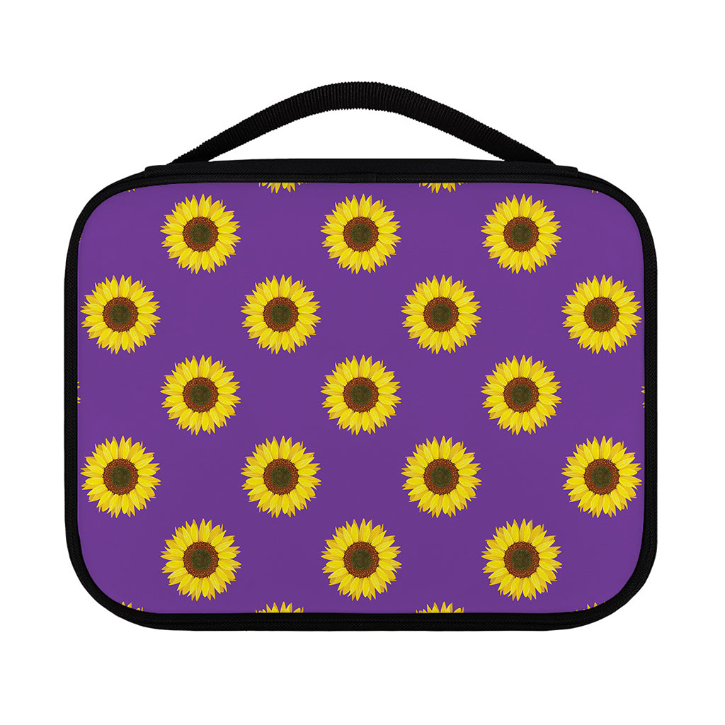 Purple Sunflower Pattern Print Classic Bible Case