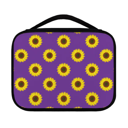 Purple Sunflower Pattern Print Classic Bible Case