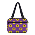 Purple Sunflower Pattern Print Double Strap Bible Bag