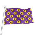 Purple Sunflower Pattern Print Flag