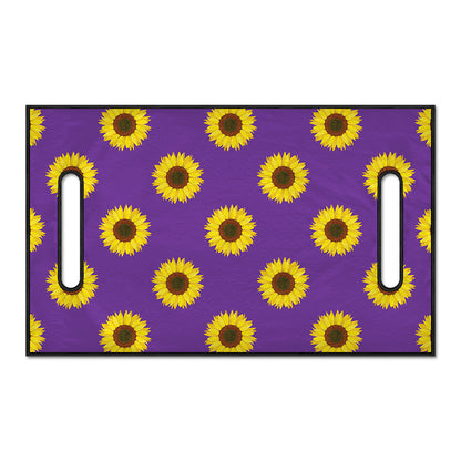 Purple Sunflower Pattern Print Golf Cart Seat Cover