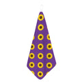 Purple Sunflower Pattern Print Hand Towel