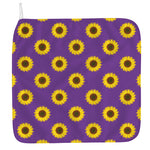 Purple Sunflower Pattern Print Hand Towel