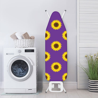 Purple Sunflower Pattern Print Ironing Board Cover