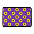 Purple Sunflower Pattern Print Kitchen Mat