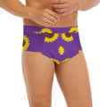 Purple Sunflower Pattern Print Men's Briefs