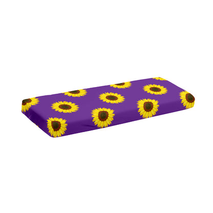 Purple Sunflower Pattern Print Piano Keyboard Cover