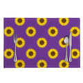 Purple Sunflower Pattern Print Placemat