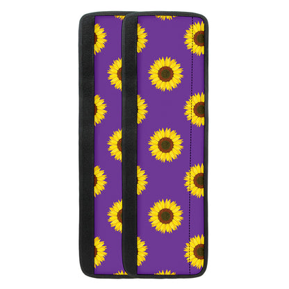 Purple Sunflower Pattern Print Refrigerator Handle Covers
