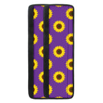 Purple Sunflower Pattern Print Refrigerator Handle Covers