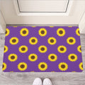 Purple Sunflower Pattern Print Rubber Doormat