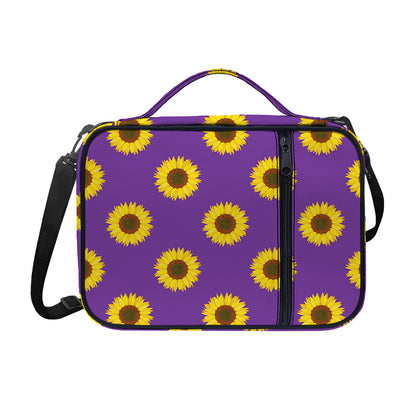 Purple Sunflower Pattern Print Shoulder Strap Bible Bag
