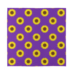 Purple Sunflower Pattern Print Silk Bandana