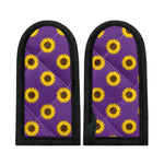 Purple Sunflower Pattern Print Skillet Handle Cover