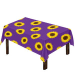 Purple Sunflower Pattern Print Tablecloth