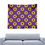 Purple Sunflower Pattern Print Tapestry