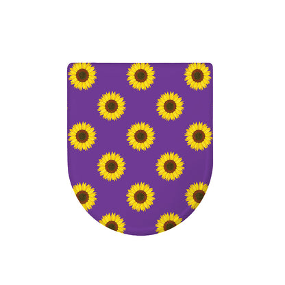 Purple Sunflower Pattern Print Toilet Lid Cover