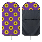 Purple Sunflower Pattern Print Waterproof Car Seat Cover