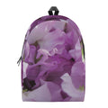 Purple Sweet Pea Print School Backpack