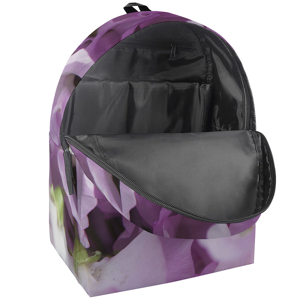 Purple Sweet Pea Print Backpack