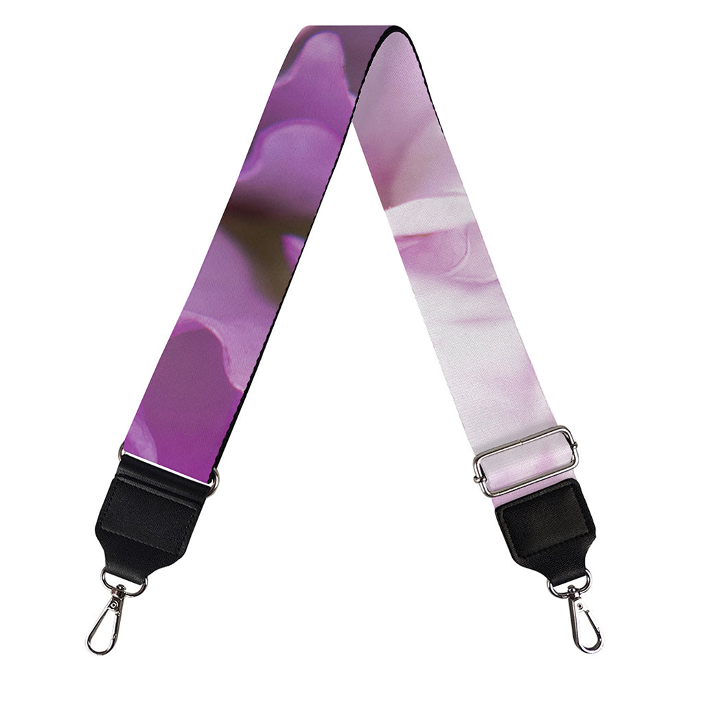 Purple Sweet Pea Print Bag Strap