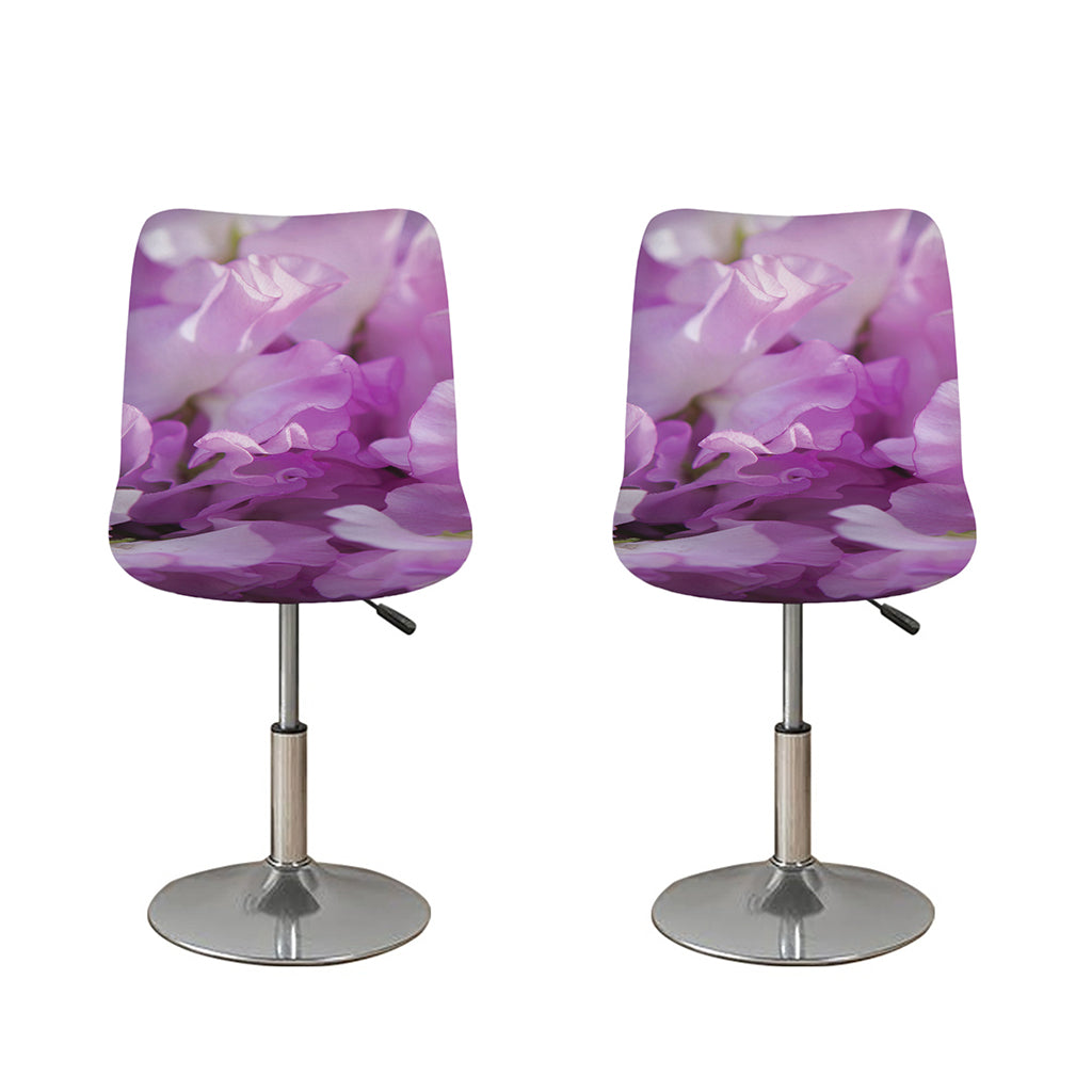 Purple Sweet Pea Print Bar Stool Covers