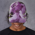 Purple Sweet Pea Print Baseball Cap