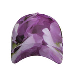 Purple Sweet Pea Print Baseball Cap