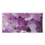 Purple Sweet Pea Print Beach Towel