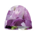 Purple Sweet Pea Print Beanie