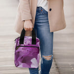 Purple Sweet Pea Print Bible Tote Bag