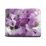 Purple Sweet Pea Print Bifold Wallet