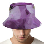 Purple Sweet Pea Print Bucket Hat