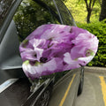 Purple Sweet Pea Print Car Side Mirror Covers