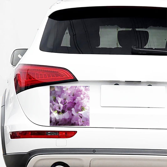 Purple Sweet Pea Print Car Sticker