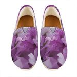 Purple Sweet Pea Print Casual Shoes