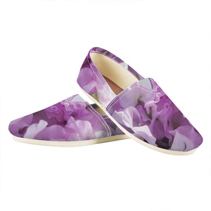 Purple Sweet Pea Print Casual Shoes