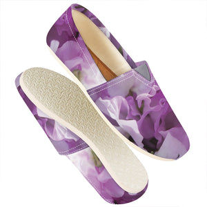 Purple Sweet Pea Print Casual Shoes