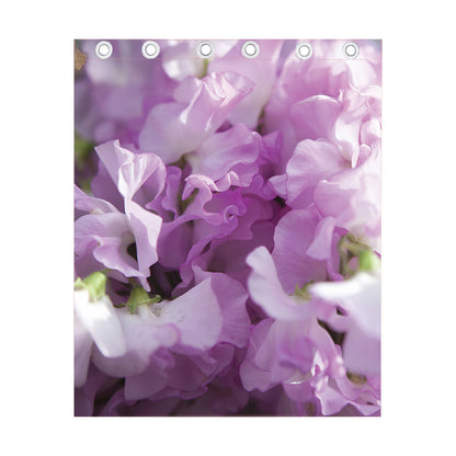 Purple Sweet Pea Print Curtain