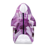 Purple Sweet Pea Print Dog Zip Up Hoodie